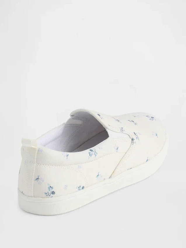 Slip-on sneakers met bloemenprint voor kinderen