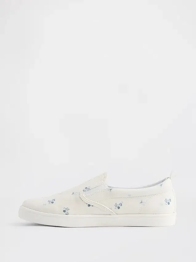Slip-on sneakers met bloemenprint voor kinderen