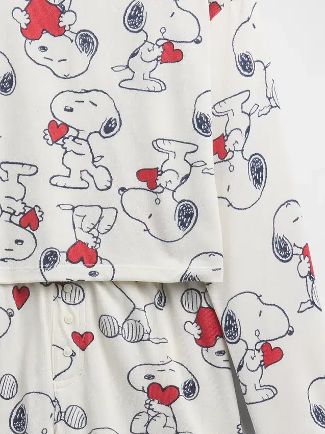 Snoopy-pyjamaset met gerecyclede korte broeken voor kinderen