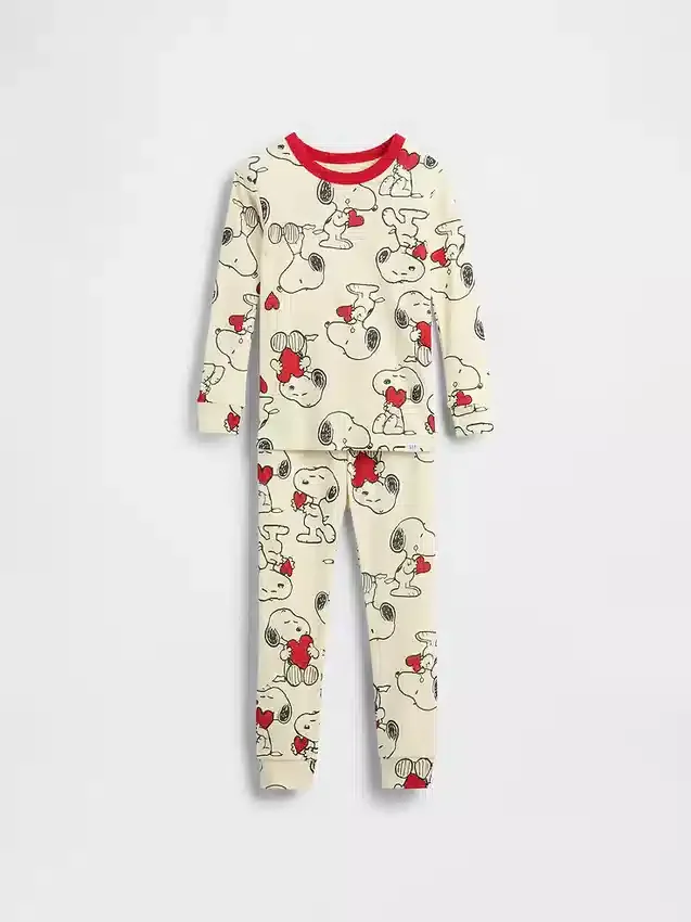Snoopy-pyjamaset van biologisch geborsteld katoen voor Baby & Peuter