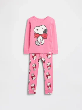 Snoopy-pyjamaset van biologisch geborsteld katoen voor Baby & Peuter
