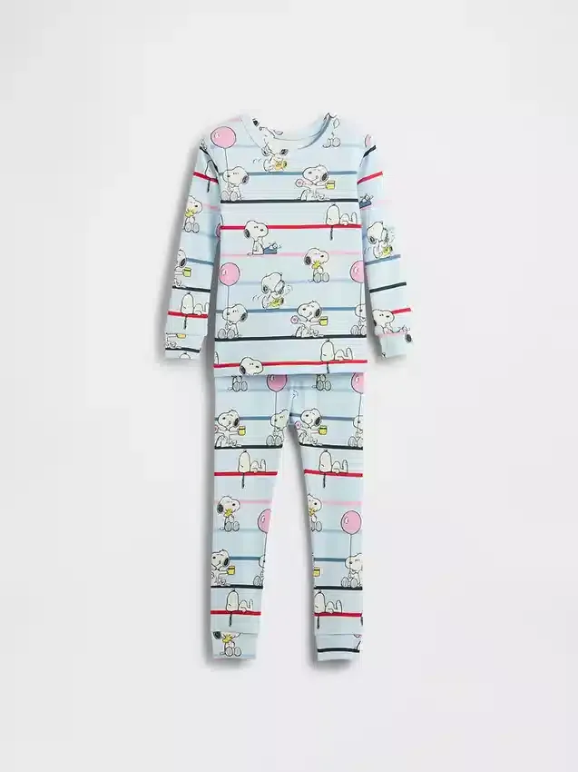 Snoopy-pyjamaset van biologisch geborsteld katoen voor Baby & Peuter
