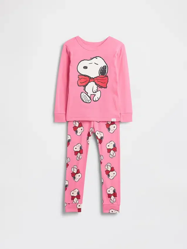 Snoopy-pyjamaset van biologisch geborsteld katoen voor Baby & Peuter