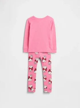 Snoopy-pyjamaset van biologisch geborsteld katoen voor Baby & Peuter