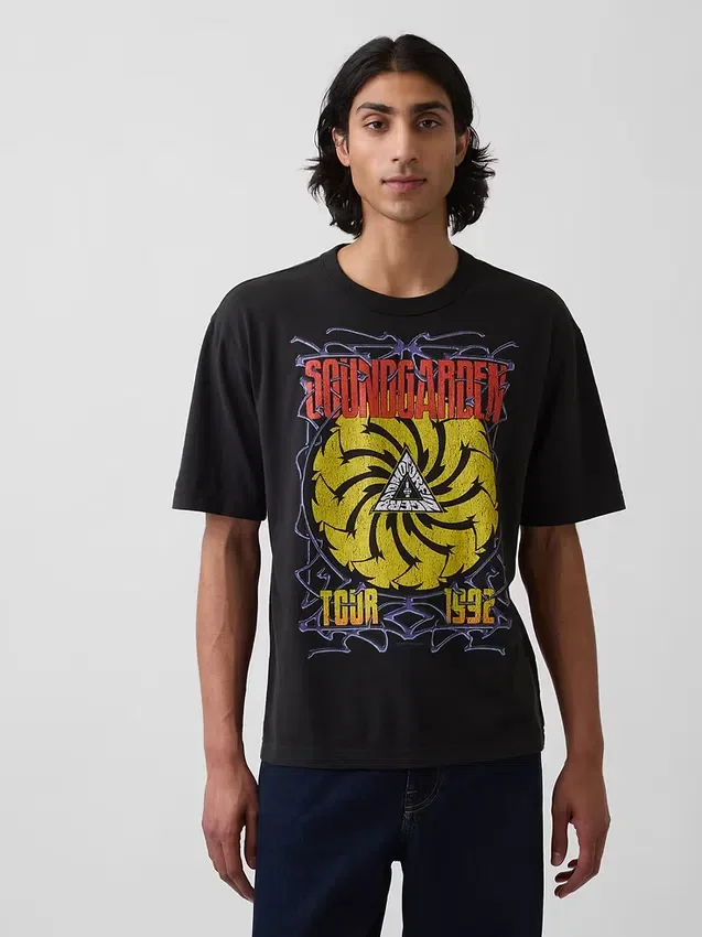 Soundgarden T-shirt met print, zwaar, cropped