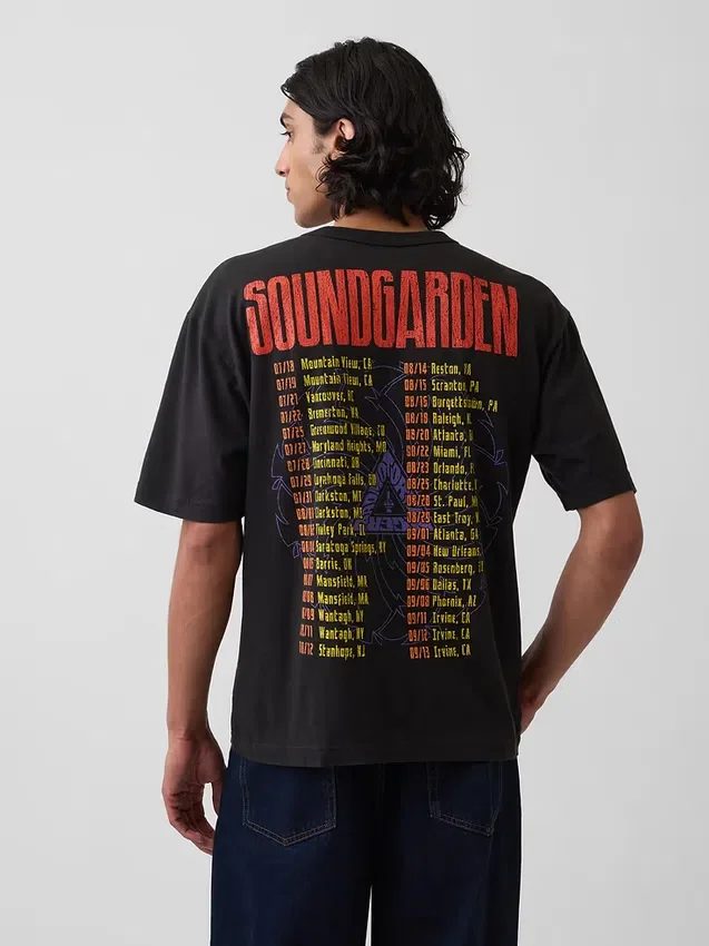 Soundgarden T-shirt met print, zwaar, cropped