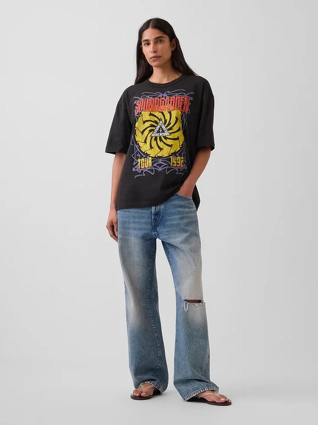 Soundgarden T-shirt met print, zwaar, cropped