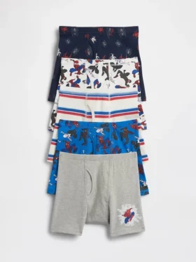 Spider-Man boxershorts van biologisch stretchkatoen voor kinderen (5-pack)