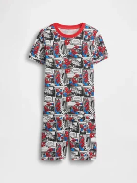 Spider-Man pyjama-set met korte broeken voor kinderen van biologisch geborsteld katoen