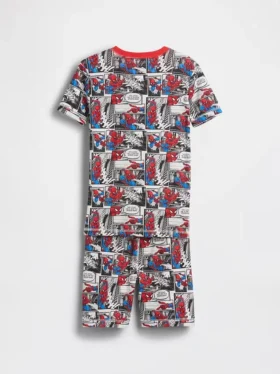 Spider-Man pyjama-set met korte broeken voor kinderen van biologisch geborsteld katoen