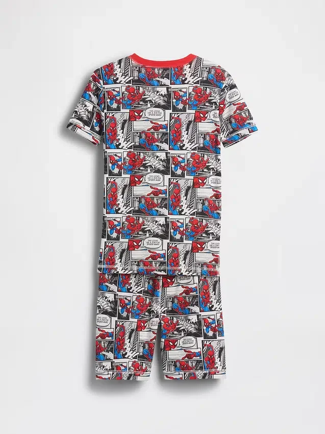 Spider-Man pyjama-set met korte broeken voor kinderen van biologisch geborsteld katoen