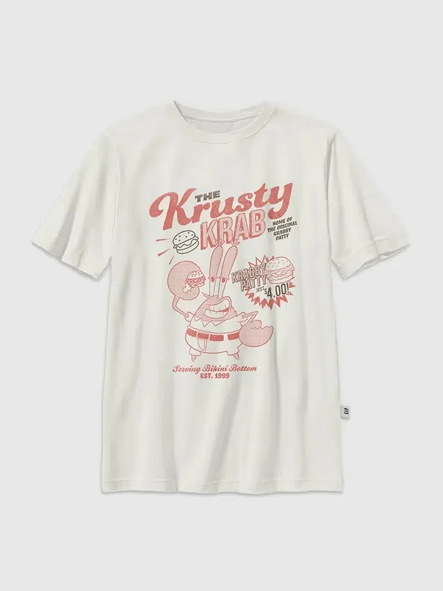 Spongebob Krusty Krab T-shirt met print voor kinderen