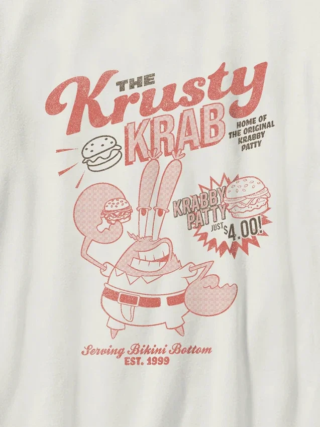 Spongebob Krusty Krab T-shirt met print voor kinderen