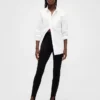 Stirrupbroek met hoge taille van dubbel gebreid materiaal