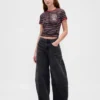 Stranger Things biologisch katoenen Vintagesoft cropped T-shirt