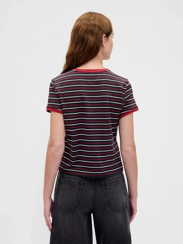 Stranger Things biologisch katoenen Vintagesoft cropped T-shirt