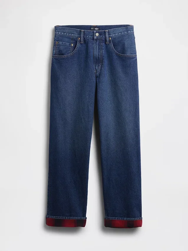 Stranger Things extra wijde Jeans voor volwassenen met flanellen voering