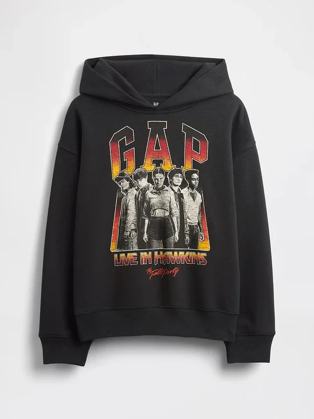 Stranger Things kinderhoodie met Vintagesoft-print