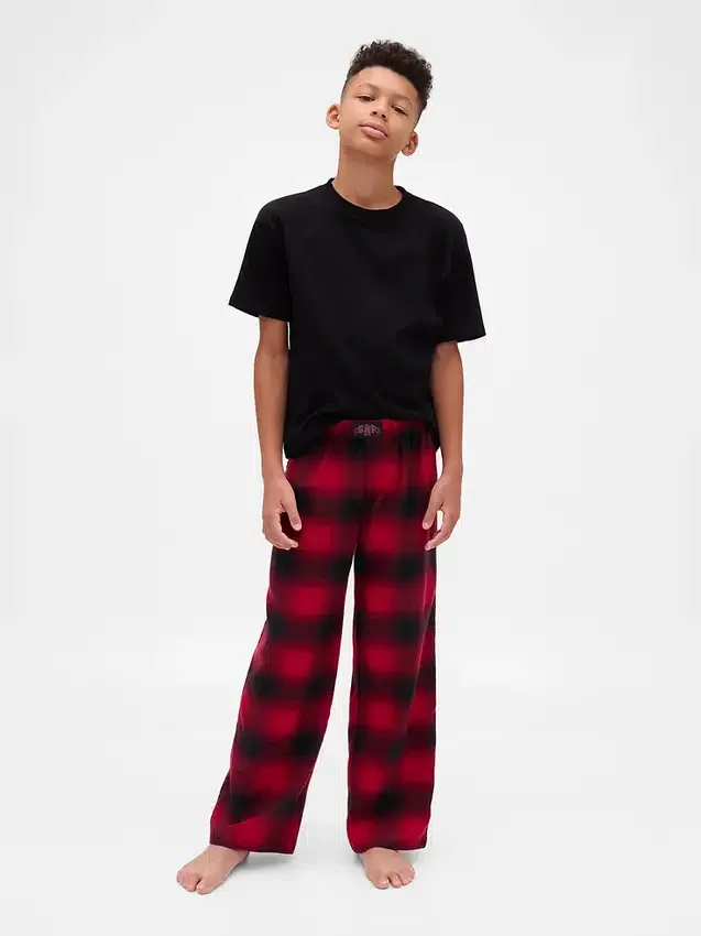 Stranger Things kinderpyjama-broek van gerecycled flanel