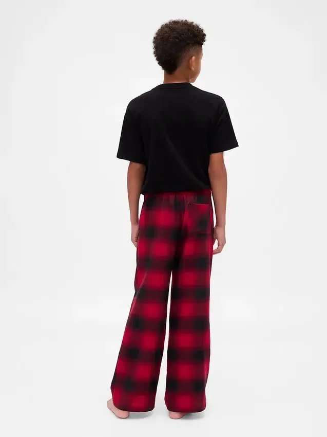 Stranger Things kinderpyjama-broek van gerecycled flanel