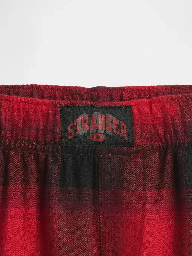Stranger Things kinderpyjama-broek van gerecycled flanel