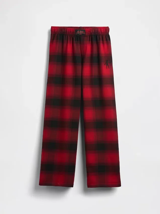 Stranger Things kinderpyjama-broek van gerecycled flanel