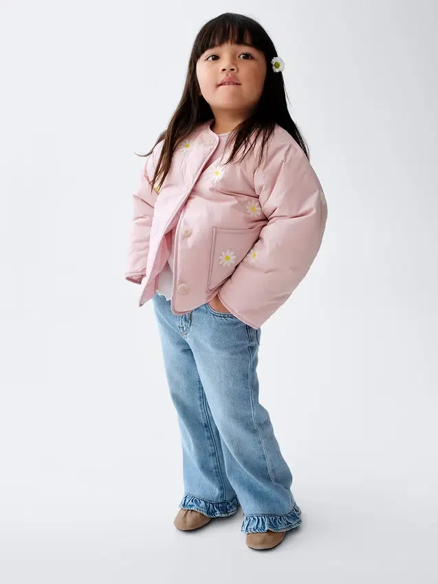Stride-jeans met ruches aan de zoom voor Baby & Peuter