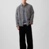 Sunwashed twill overhemd met ruitenpatroon in relaxte pasvorm