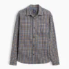 Sunwashed twill overhemd met ruitenpatroon in relaxte pasvorm