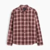 Sunwashed twill overhemd met ruitenpatroon in relaxte pasvorm