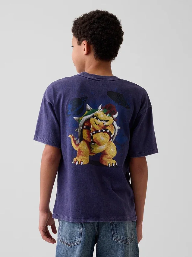 Super Mario T-shirt met print voor kinderen, relaxte pasvorm