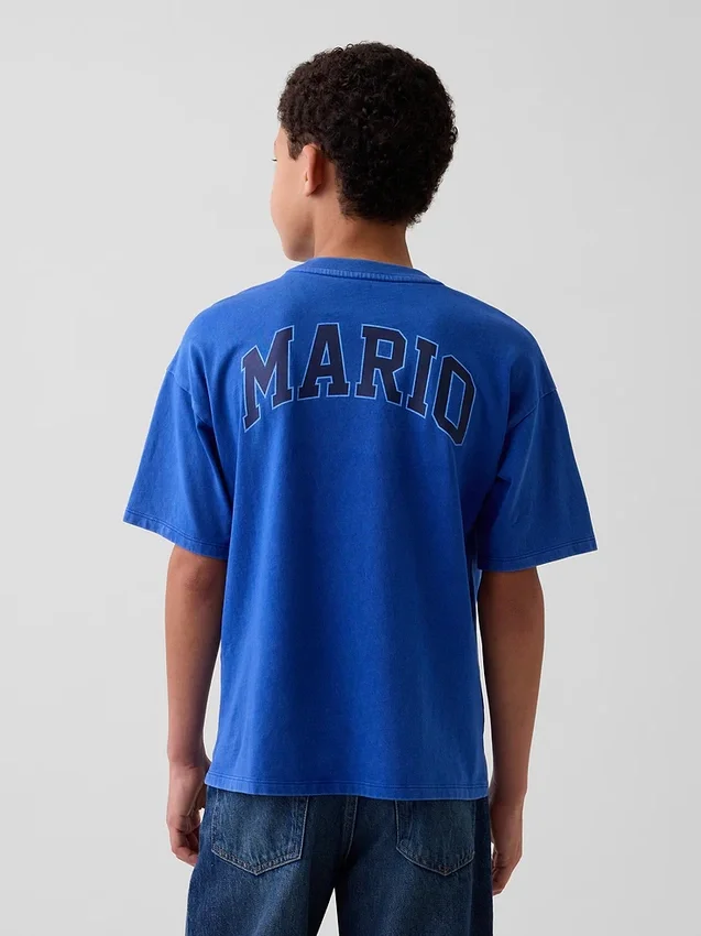 Super Mario T-shirt met print voor kinderen, relaxte pasvorm