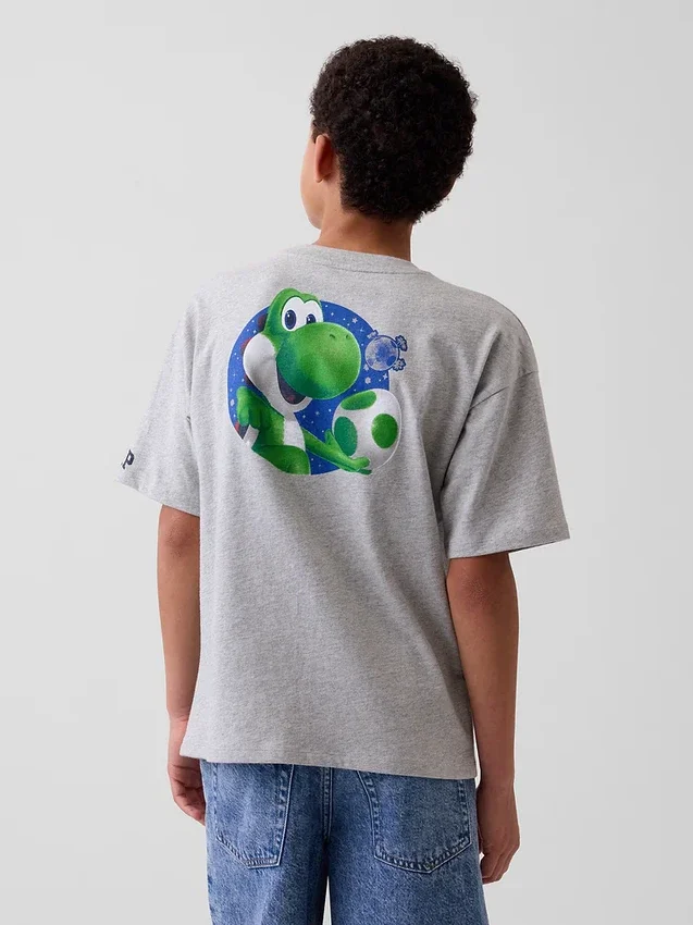 Super Mario T-shirt met print voor kinderen, relaxte pasvorm