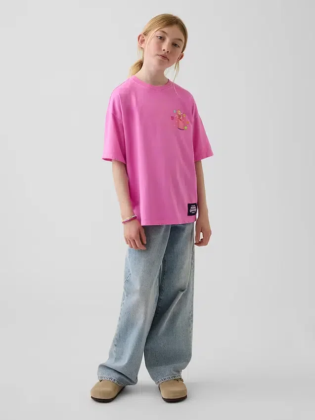 Super Mario T-shirt met print voor kinderen, relaxte pasvorm