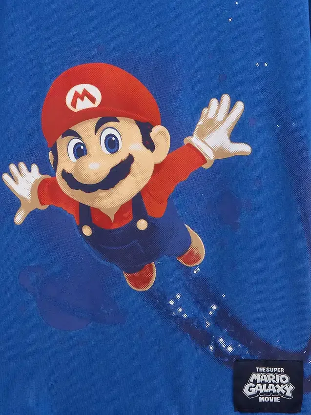 Super Mario T-shirt met print voor kinderen, relaxte pasvorm