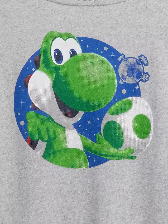 Super Mario T-shirt met print voor kinderen, relaxte pasvorm
