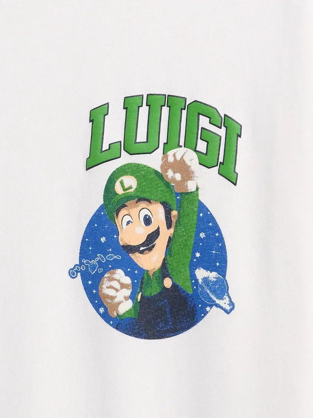 Super Mario T-shirt met print voor kinderen, relaxte pasvorm