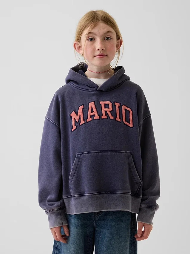 Super Mario Vintagesoft relaxte hoodie voor kinderen