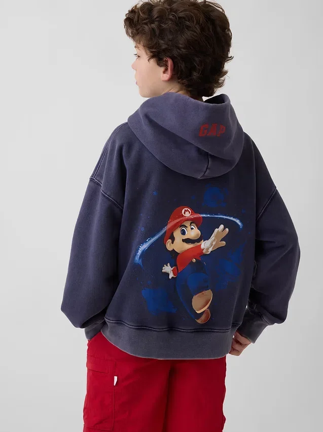 Super Mario Vintagesoft relaxte hoodie voor kinderen