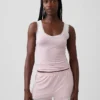 Superzachte modal pyjama-tanktop met kanten rand