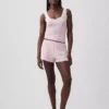 Superzachte modal pyjama-tanktop met kanten rand