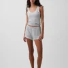 Superzachte modal pyjama-tanktop met kanten rand
