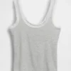Superzachte modal pyjama-tanktop met kanten rand