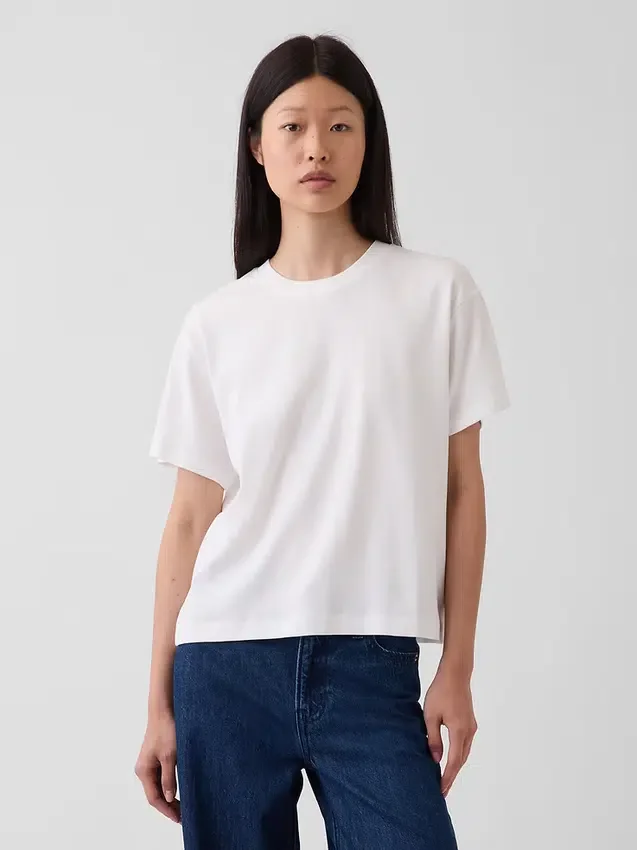 Supima®-katoenen T-shirt met relaxte pasvorm