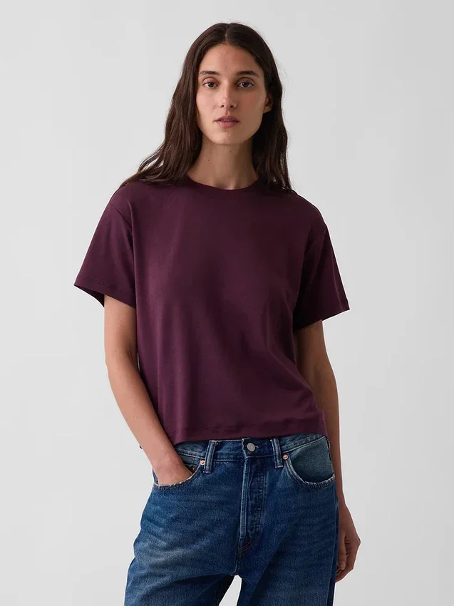 Supima®-katoenen T-shirt met relaxte pasvorm