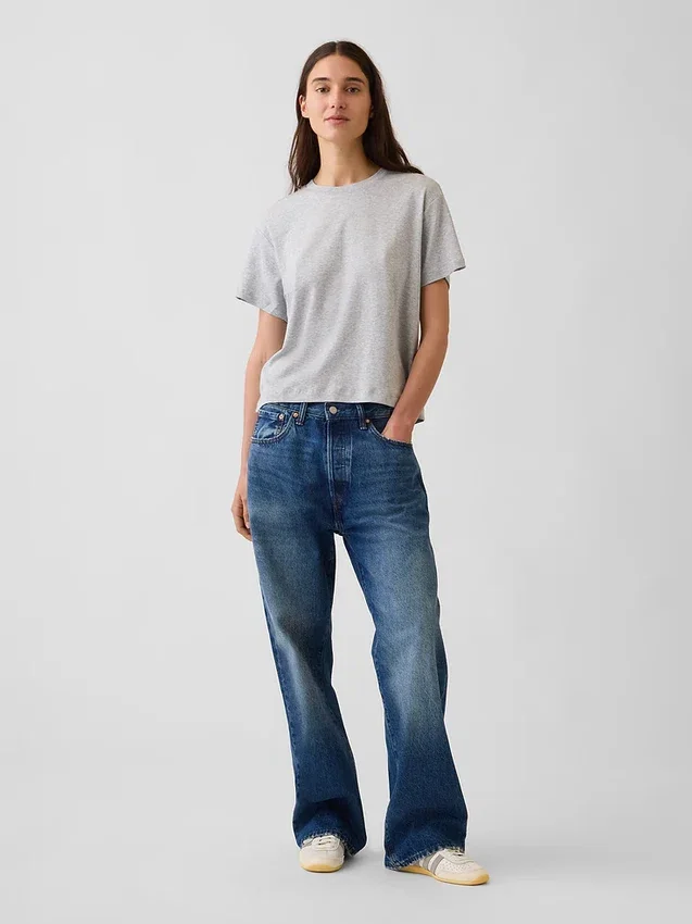Supima®-katoenen T-shirt met relaxte pasvorm