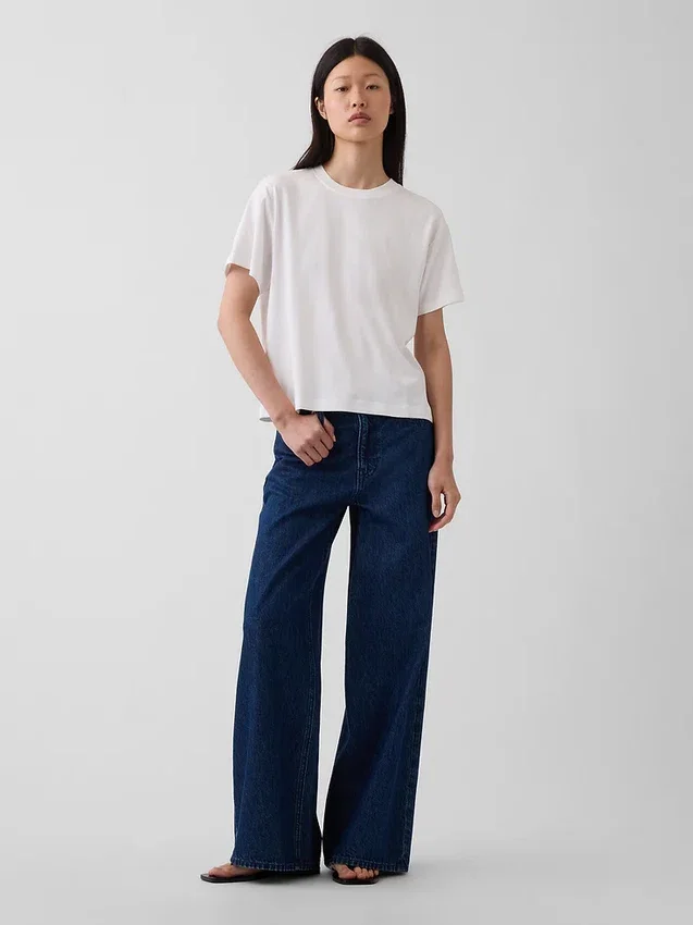 Supima®-katoenen T-shirt met relaxte pasvorm