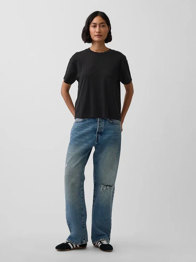 Supima®-katoenen T-shirt met relaxte pasvorm