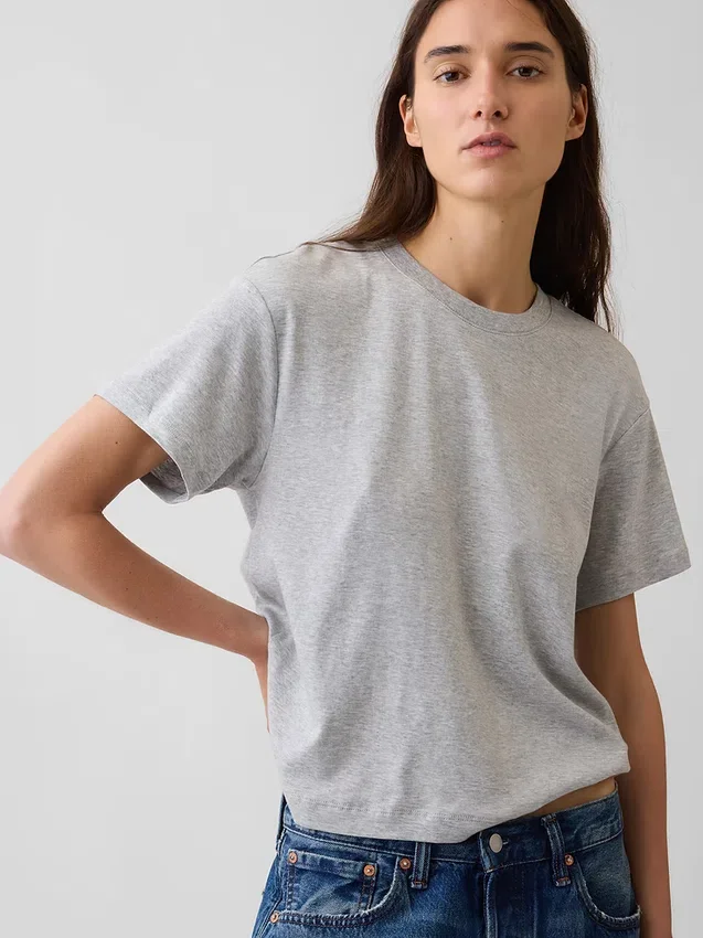 Supima®-katoenen T-shirt met relaxte pasvorm