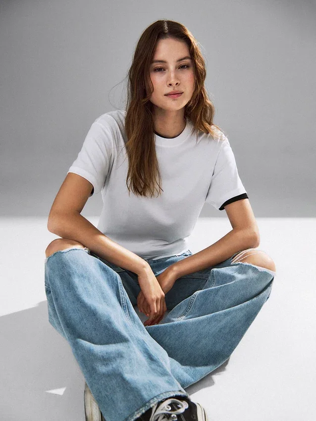 Supima®-katoenen T-shirt met relaxte pasvorm